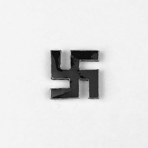 Pin swastika destrogiro in metallo smaltato